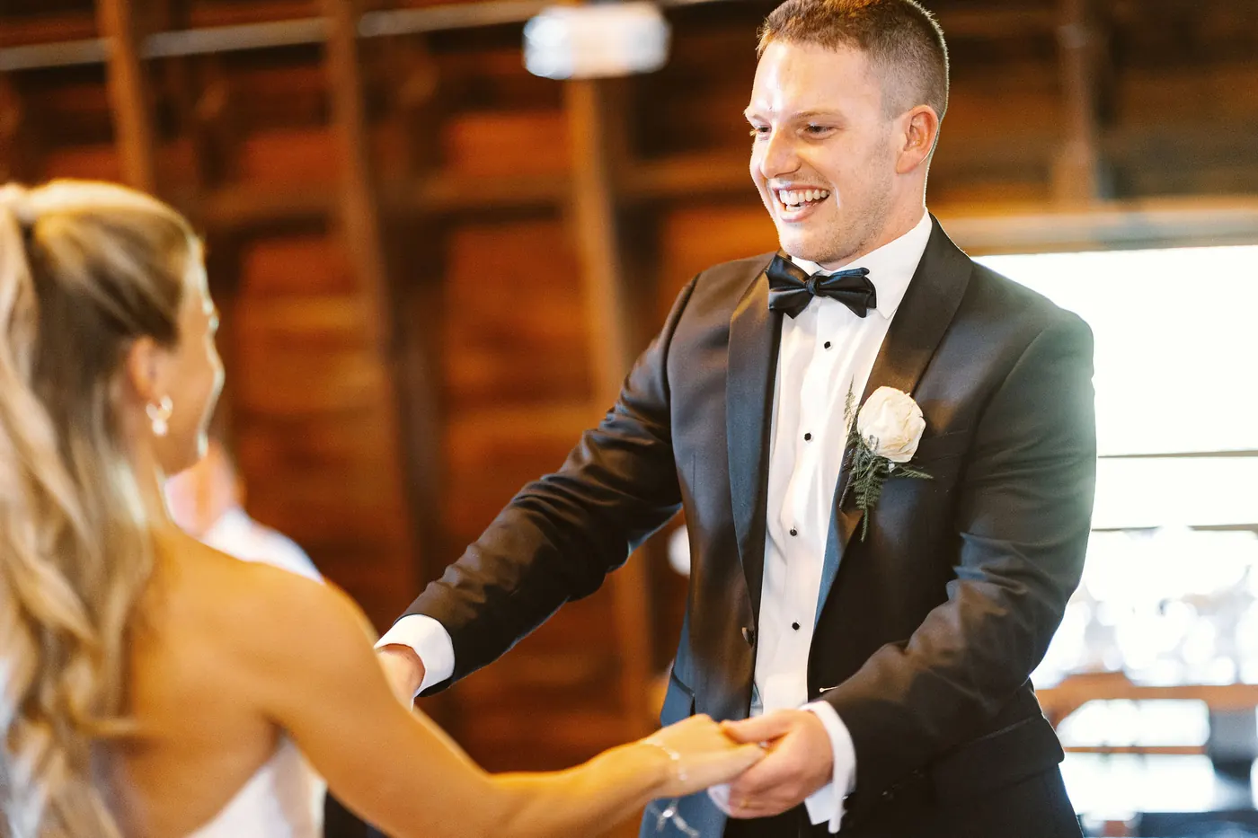 Steve and Madison dancing on the barn floor