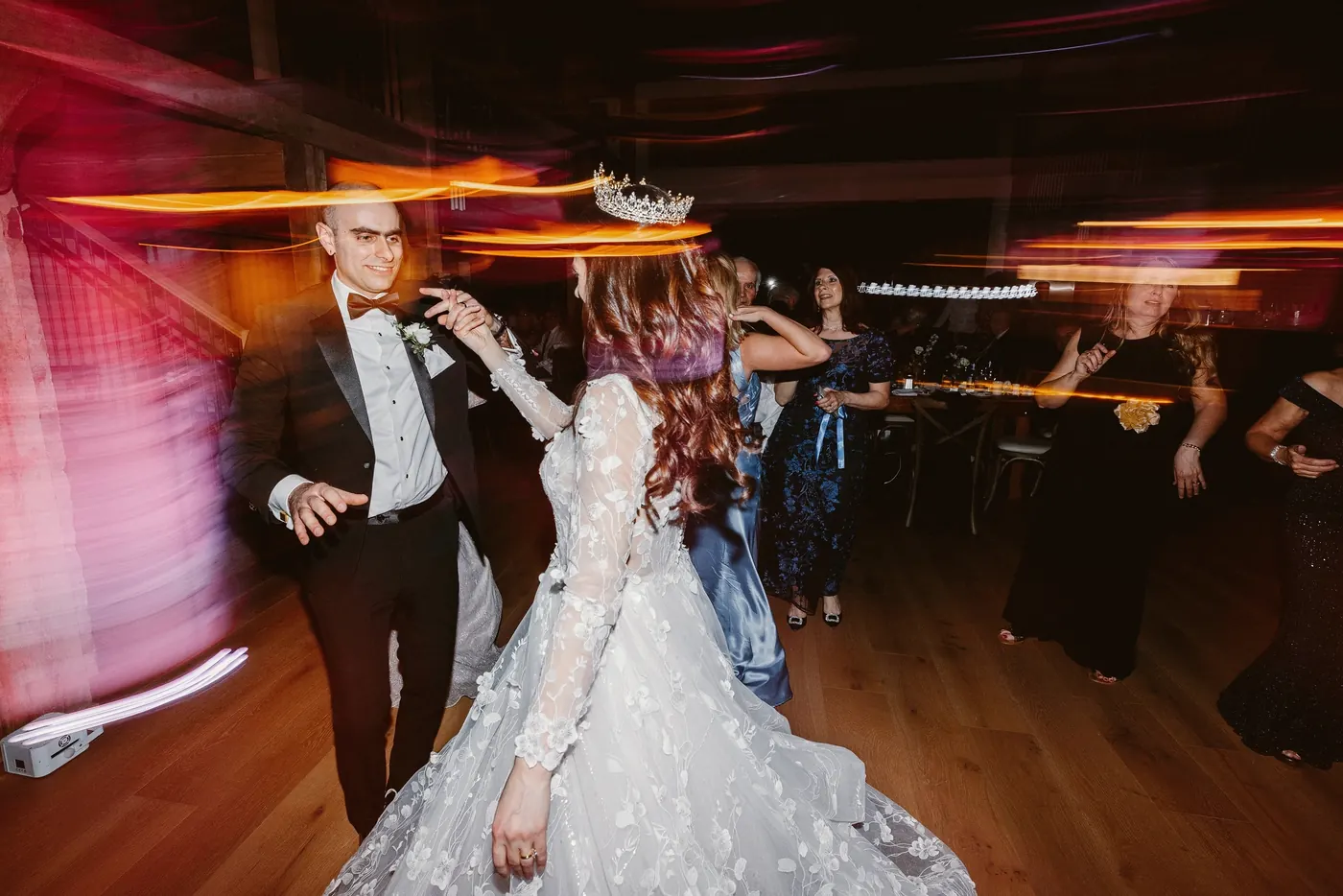 Maria twirling on the dance floor with Steve